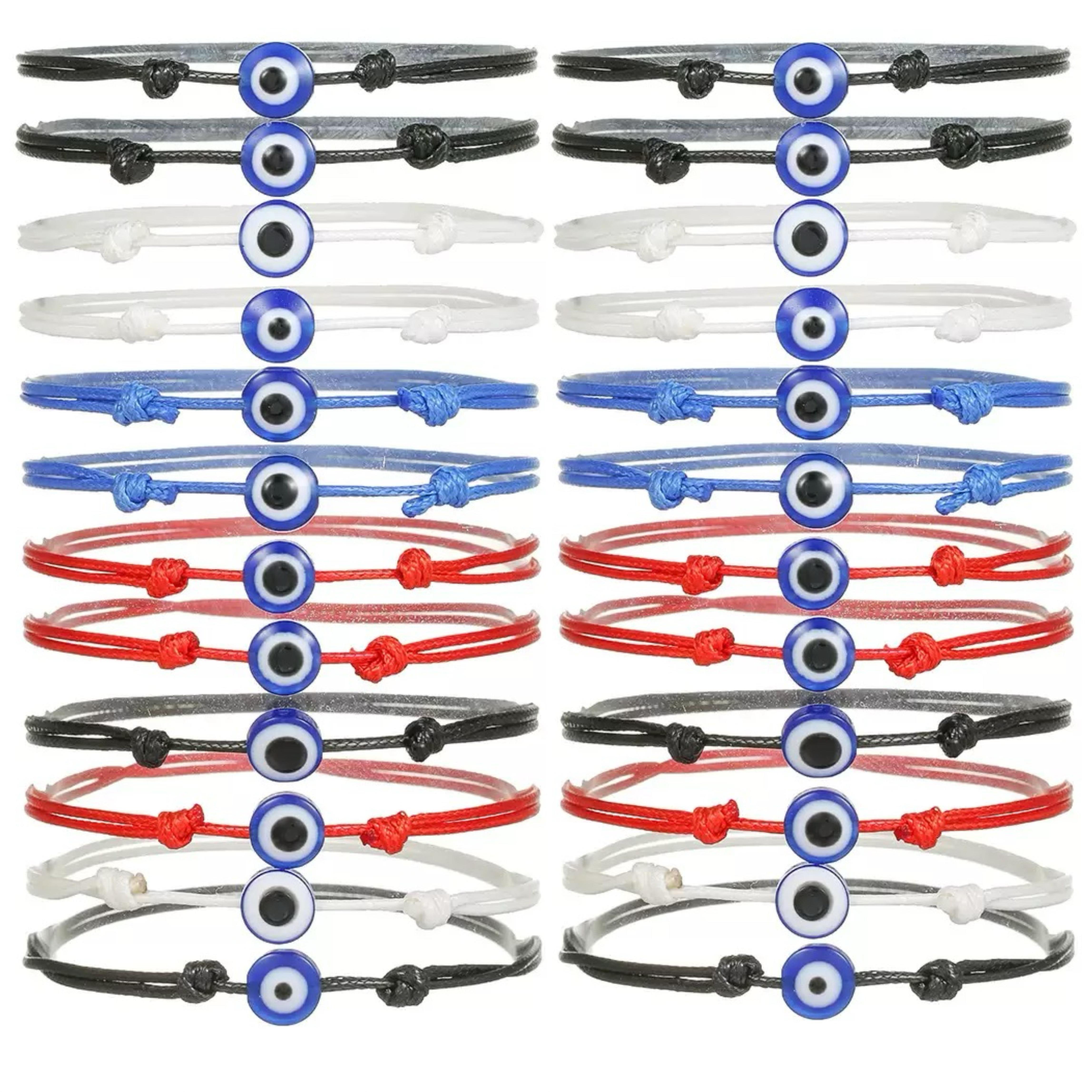 24pcs Evil Eye Bracelet Set, Bohemian Style Gift